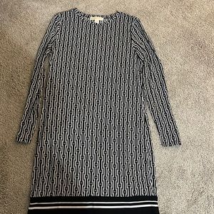 Michael Kors black and white shift dress